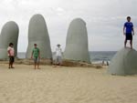 Manoel Boaventura, Hugo Diego Hersing, Jonas Busch e Bruno Menegolla, de Blumenau, em Punta del Este (Uruguai) - Janeiro de 2008