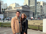 Roberto Pereira e M�rcia Raquel Pereira, de Blumenau, em Buenos Aires (Argentina) - Julho de 2008