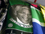 Canga estampada com a foto de Nelson Mandela, ex-presidente da frica do Sul 