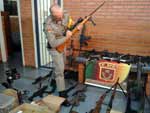 Por sorte, o fogo no atingiu as armas, o que teria agravado o incndio