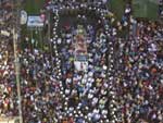 Em 2005, mais de 285 mil devotos estiveram na romaria e formaram um verdadeiro mar de  pessoas entre a Rua do Acampamento e a Avenida Medianeira 13/11/2005 Lauro Alves