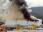 Incndio atinge a estrutura do Iceport, o frigorfico automatizado do Porto de Navegantes (Portonave)