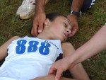 Atleta de Brusque, Sabrina Caviquioli, disputava a prova dos cinco mil metros de atletismo quando comeou a passar mal