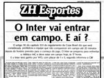 08 de dezembro - Atltico-MG x Inter A CBF no aceitou as alegaes do Atltico e s restou ao clube mineiro a desistncia do torneio