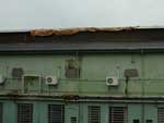 O temporal destelhou o bloco cirrgico do Hospital Nossa Senhora das Graas, em Canoas