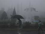 Em Caxias do Sul, houve nevoeiro no in�cio da manh�