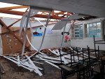 Escola Baro do Tramanda foi atingida pelo vendaval, em Tramanda