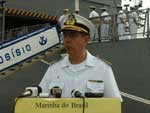 &quot;Muito obrigado, Brasil!&quot;, disse o capito do navio turco no desembarque em Rio Grande