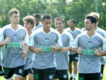 Jogadores participaram do ltimo treino do Figueira em 2009