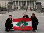 Marco Zimmermann e M�rcio Sans�o, de Blumenau, e Antonio Pedro Schimidt, de Gaspar, em Washington (Estados Unidos) - Novembro de 2009