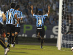 Grmio 3x0 Boyac Chico - 28/04 - Copa Libertadores da Amrica, comemorao do gol de Lo