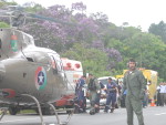 Acidente no bairro Nova Braslia, em Joinville, provoca congestionamento e mobiliza helicptero