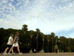 Domingo foi de calor e abafamento em Porto Alegre. Dia apropriado para ir aos parques da Capital