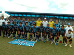 A foto do grupo gremista, bicampeo do torneio