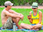 O chimarro  imprescindvel para o passeio no parque mesmo no vero