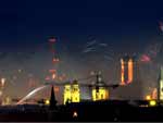 Espetculo de fogos de artifcio tambm nos cus da Alemanha