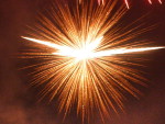 Fogos na beira do Rio Chapec, em Abelardo Luz