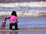 A temperatura chegou a 27C na praia do Cassino