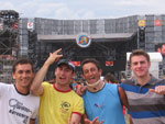 Robledo Leonildo Zuffo, de branco, com os meus amigos Eduardo, Marcelo e Maurcio no Planeta RS 2009 