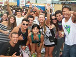 Gean Joaquim com os amigos Sineide, Felipe, Rosi, Fabiana, Saionara e Diego na chegada no Planeta 2009
