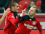 Bayer Leverkusen 4x2 Mainz - Comemorao dos jogadores Stefan Reinartz, Eren Derdiyok e Michal Kadlec em mais uma vitria no Campeonato Alemo