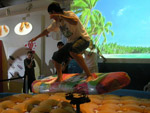 Teve at� "surf"