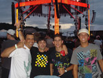 Lucas, Henrique e Jonathan no show do Charlie Brown