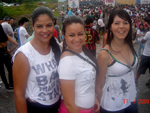 Daniela Bueno com a prima Luciana e a amiga Alessandra no Planeta SC 2010
