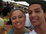 Binho e a Mari na entrada do segundo dia do Planeta 2010