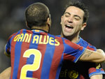 Real Valladolid 0x3 Barcelona - Campeonato Espanhol,   Xavi Hernandez e Daniel Alvez