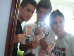 Os amigos Gustavo Fagundes, Maurcio Ferreira e Thiago Porto e Vincius Dernitz Vieira antes do Planeta 2009   