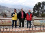 Jairo Gomes, Miguel de Mello e Paulo Vecchietti, de Joinville, em La Paz, Bol�via - 2007