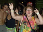 Malvina Echeverria curtindo o Carnaval dos Trios em Jaguarao, 2009 