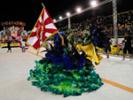 Casal de mestre-sala e porta-bandeira fez a sua parte na Embaixadores do Ritmo.