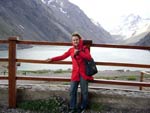 Claudete de Amorim, de Indaial, em Portillo, Chile - Janeiro de 2010