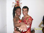 Slvia e Henrique na apresentao da Academicos de Gravata no Barraco do Samba 