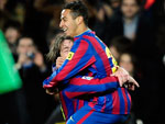 Barcelona 4x0 Racing Santander – Thiago, filho do ex-jogador Mazinho, marcou o quarto gol do Barcelona na partida