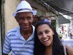 Seo Marinho e Marja Nunes conversaram na frente do hotel