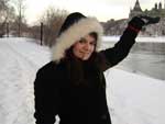 Juliana Sortica: &quot;Inverno no Quebec. Gatineau - parques, trilhas, rios, museus e muito mais. Um cidade que mistura a tranquilidade do interior com a badalao da capital, Ottawa&quot;