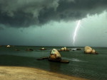 Praia de Itaguau, em Florianpolis