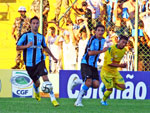 Jonas marcou foi o destaque do jogo ao marcar dois gols na vit�ria do Gr�mio em Erechim