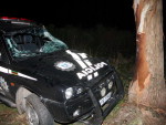 Um acidente na BR-293, em Dom Pedrito, deixou dois policiais civis feridos nesta quarta-feira. Eles estavam em uma caminhonete da corporao que colidiu contra uma rvore na altura do km 289 da rodovia.