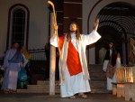 Encenao da morte e ressurreio de Cristo na Catedral Santo Antnio em Chapec.