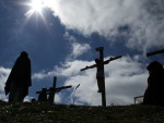Sexta-feira Santa em Lages. A encenao da paixo e morte de cristo foi no morro da cruz