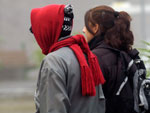 Em Caxias, a manh comeou com frio