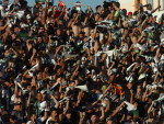 Torcida do Figueirense fazendo a festa com a classificao para final do Returno