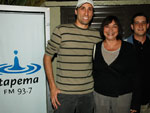 Rodrigo Mathias, Margot Gonalves e Leonardo Limeira (Equipe Itapema FM) 