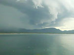 Praia da Barra da Lagoa, estava por chover. - Rose, da Argentina -