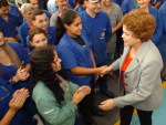 Pr-candidata do PT  Presidncia, Dilma Rousseff, visita Caxias do Sul.