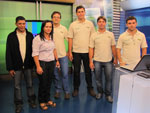 Equipe da Universidade de Rio Verde em um dos estdios do Canal Rural 